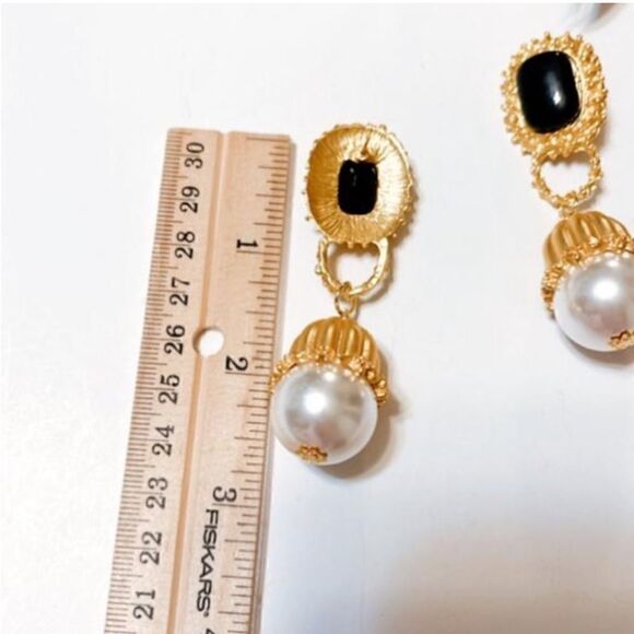 Retro pearl drop earrings A40 - Picture 7 of 9
